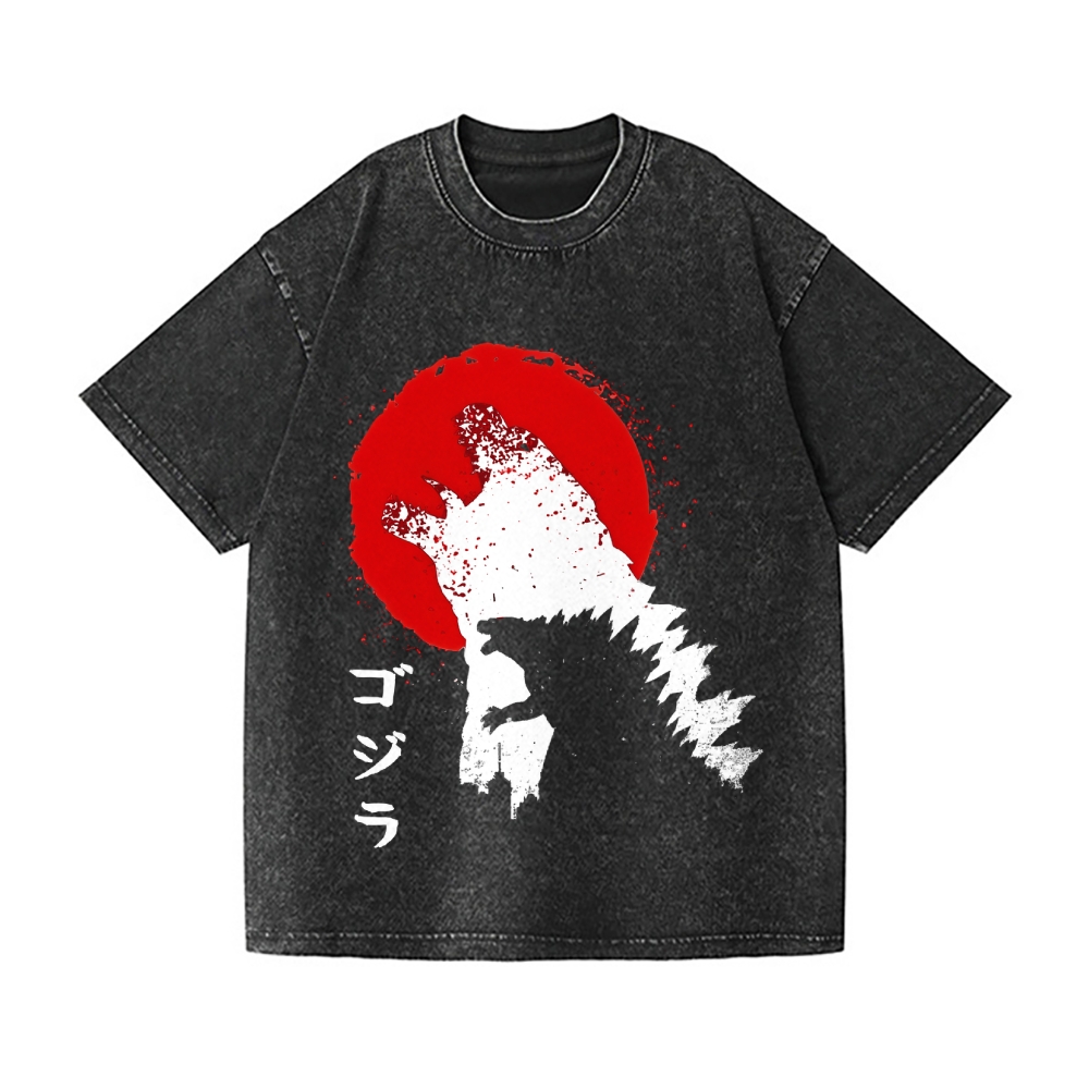 Kaiju Vintage Wash Japanese Design T-Shirt