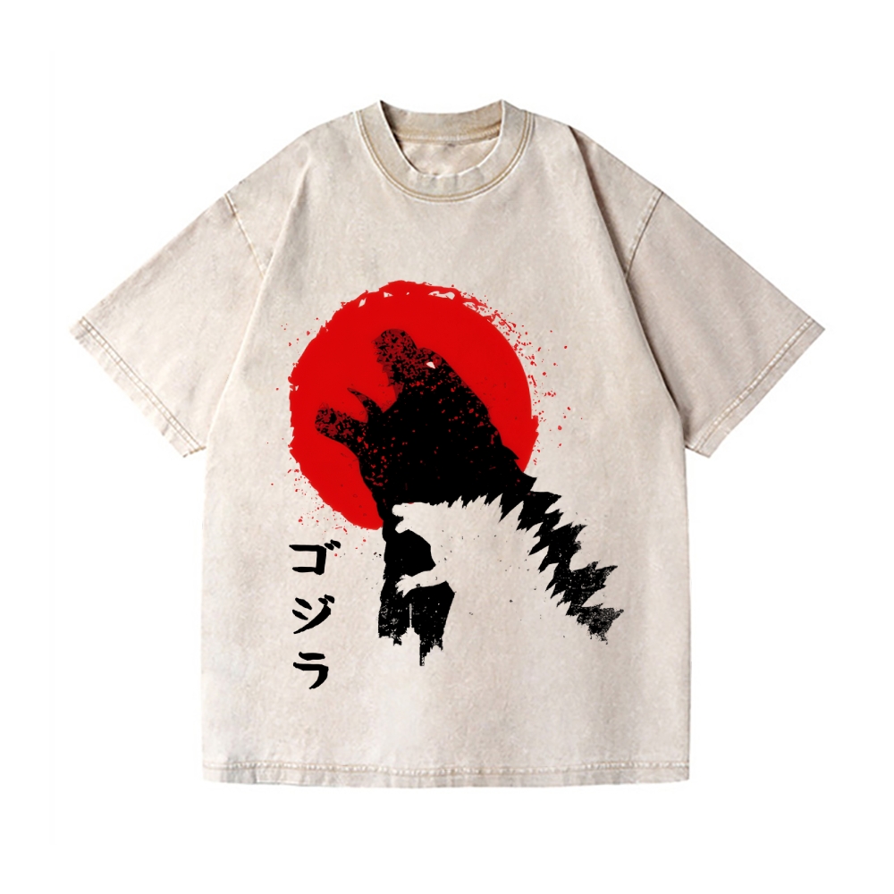 Kaiju Vintage Wash Japanese Design T-Shirt
