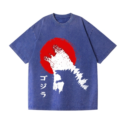 Kaiju Vintage Wash Japanese Design T-Shirt