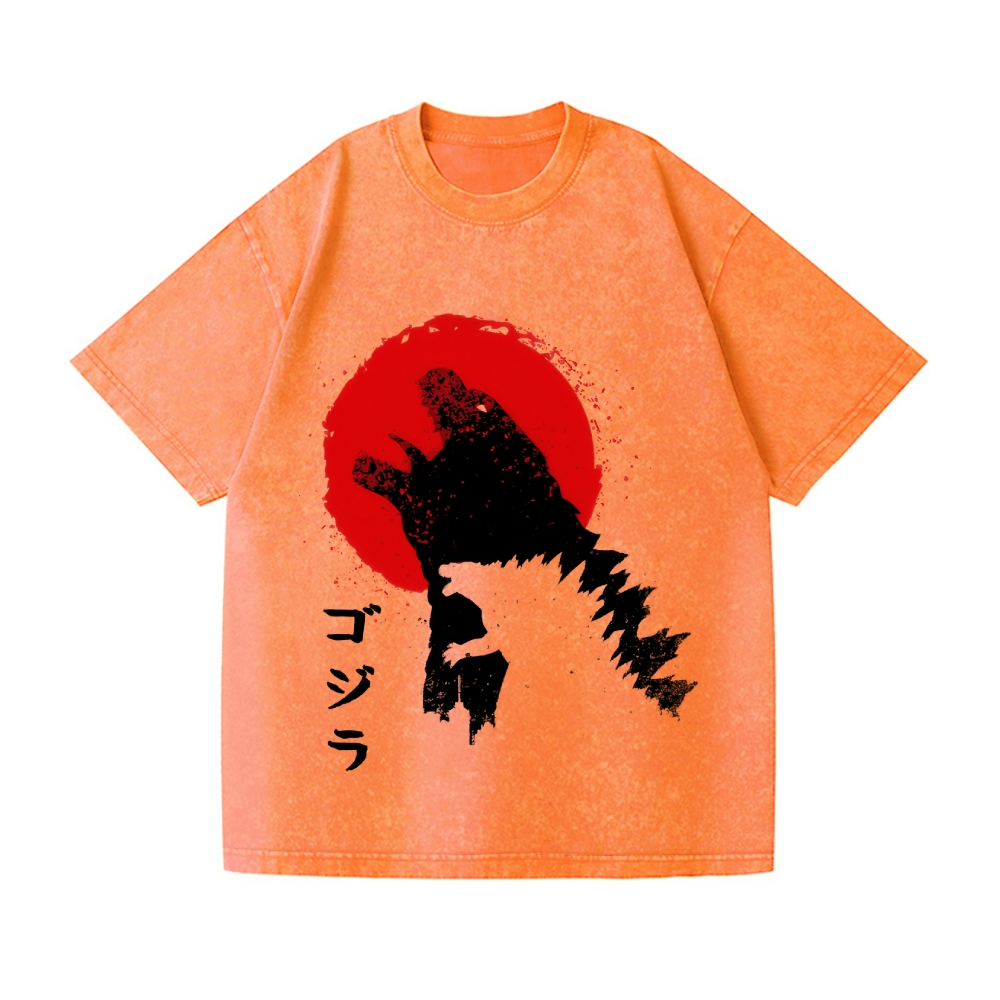 Kaiju Vintage Wash Japanese Design T-Shirt