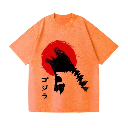 Kaiju Vintage Wash Japanese Design T-Shirt