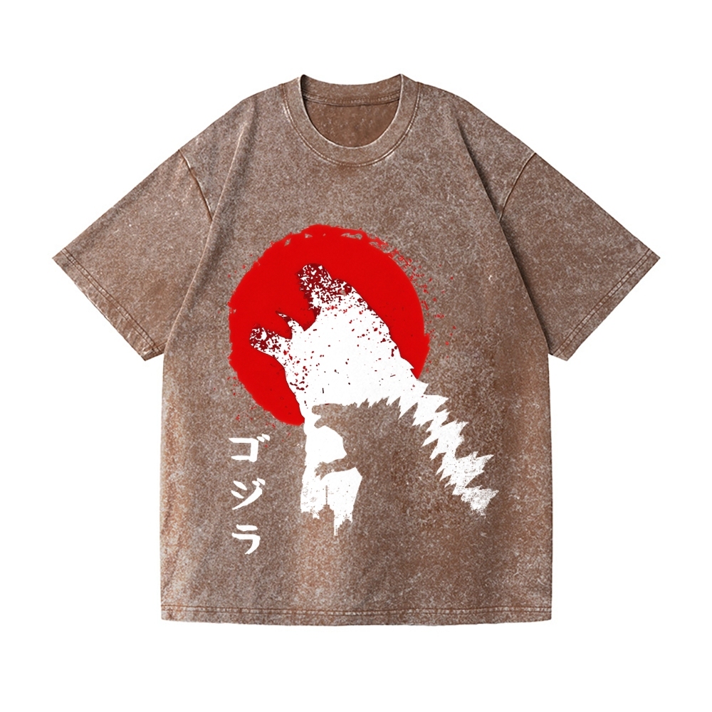 Kaiju Vintage Wash Japanese Design T-Shirt