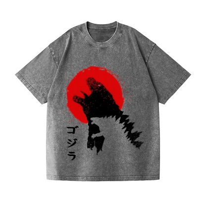 Kaiju Vintage Wash Japanese Design T-Shirt
