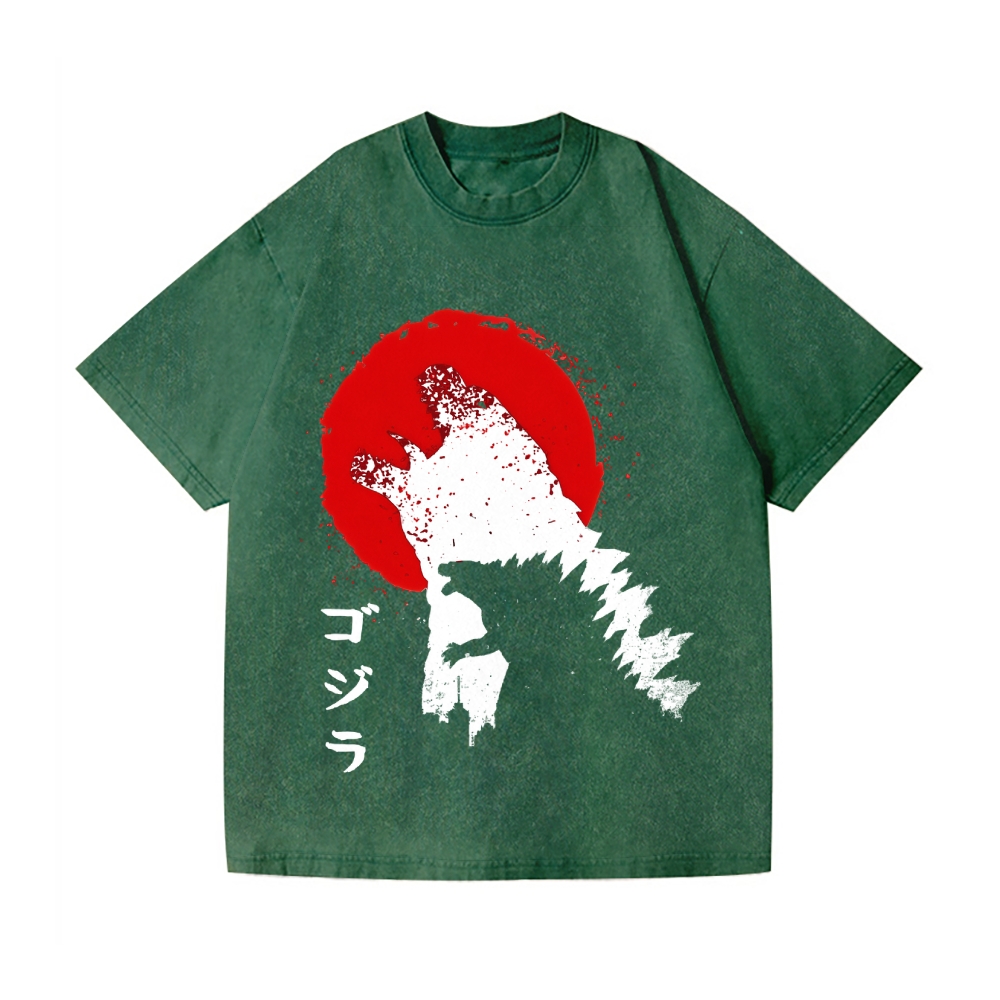 Kaiju Vintage Wash Japanese Design T-Shirt