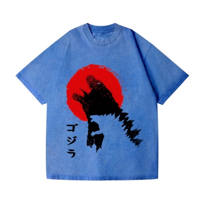 Kaiju Vintage Wash Japanese Design T-Shirt