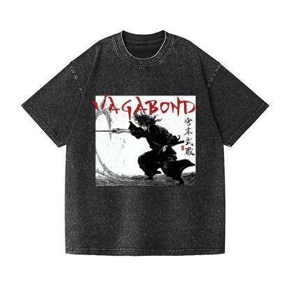 Vagabond Miyamoto Musashi Vintage Wash Japanese Design T-Shirt