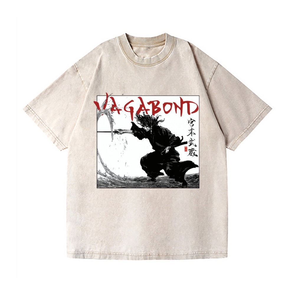 Vagabond Miyamoto Musashi Vintage Wash Japanese Design T-Shirt