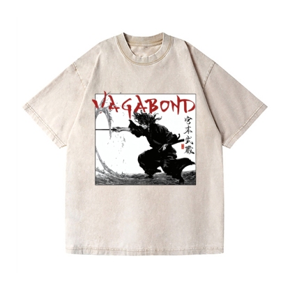 Vagabond Miyamoto Musashi Vintage Wash Japanese Design T-Shirt