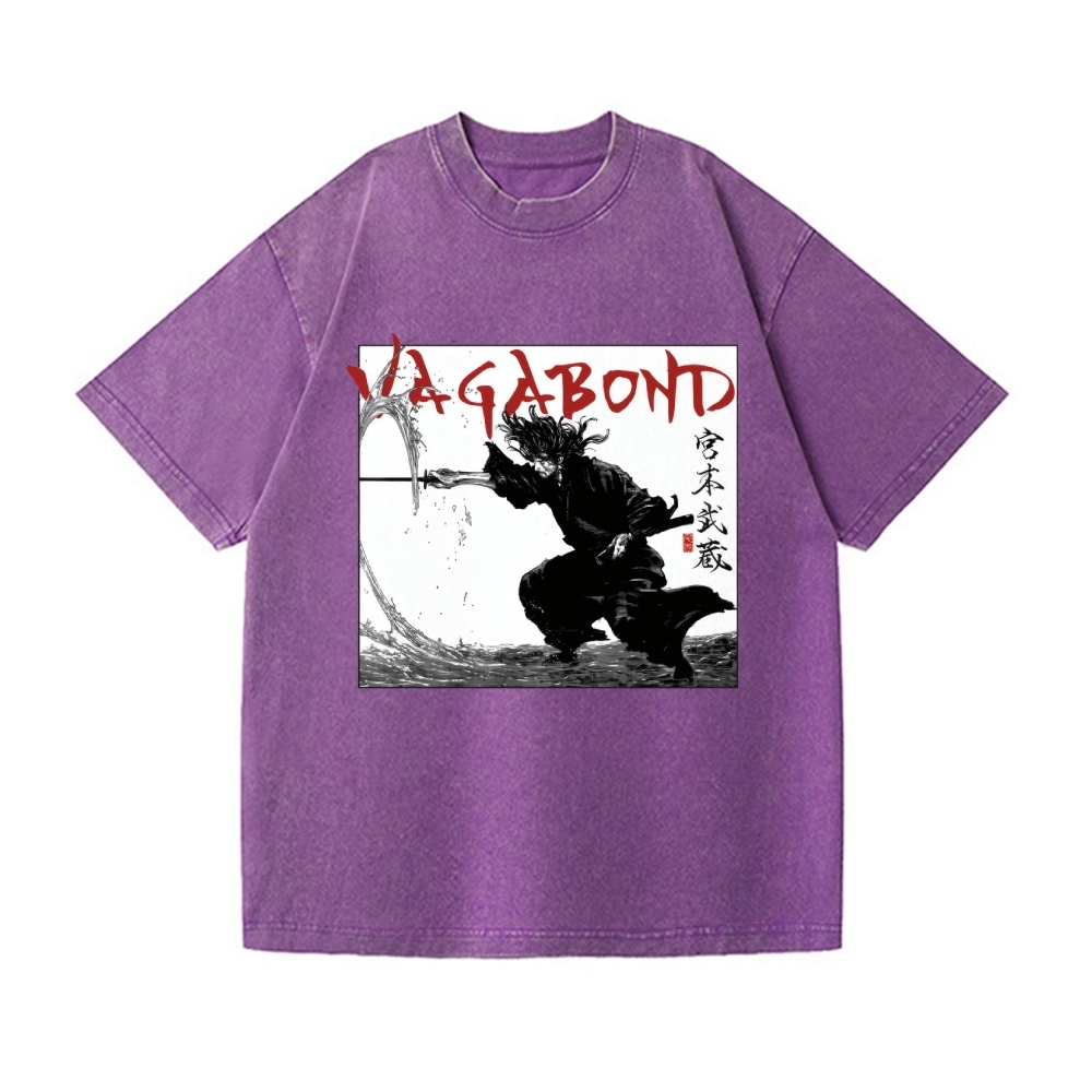 Vagabond Miyamoto Musashi Vintage Wash Japanese Design T-Shirt