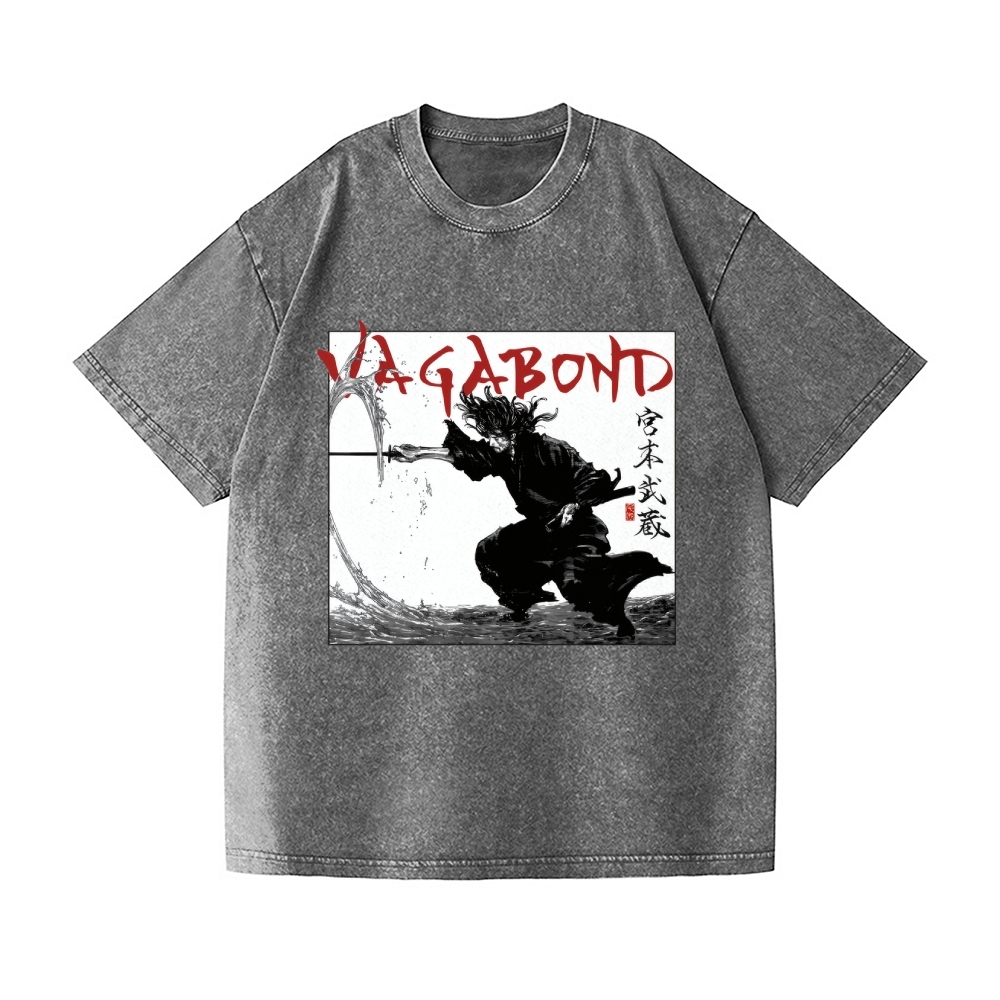 Vagabond Miyamoto Musashi Vintage Wash Japanese Design T-Shirt