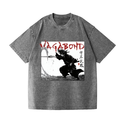 Vagabond Miyamoto Musashi Vintage Wash Japanese Design T-Shirt