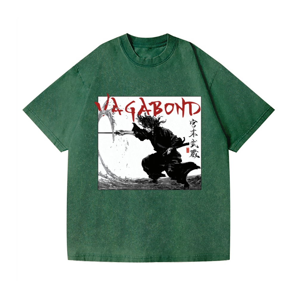 Vagabond Miyamoto Musashi Vintage Wash Japanese Design T-Shirt