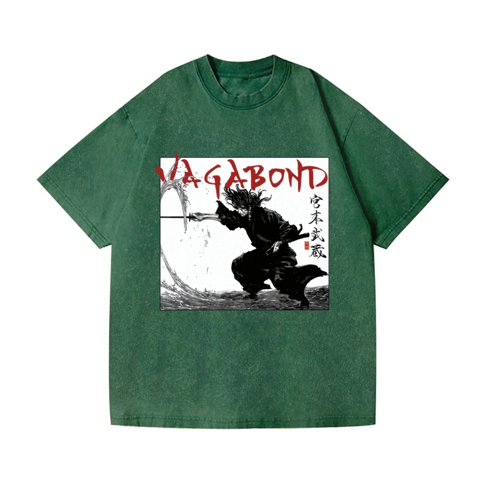Vagabond Miyamoto Musashi Vintage Wash Japanese Design T-Shirt
