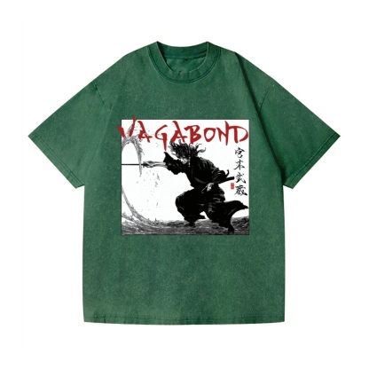 Vagabond Miyamoto Musashi Vintage Wash Japanese Design T-Shirt