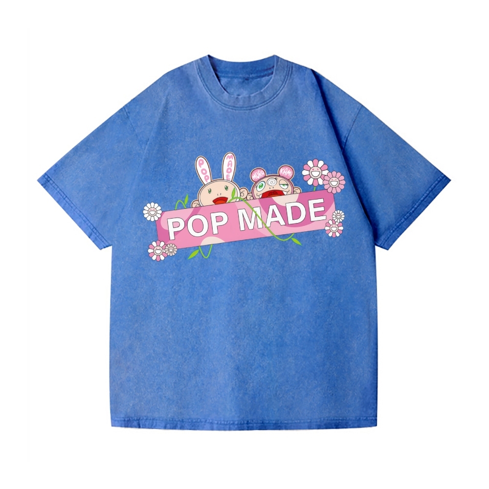 Pop-made Sunflower TM Vintage Wash Japanese Design T-Shirt