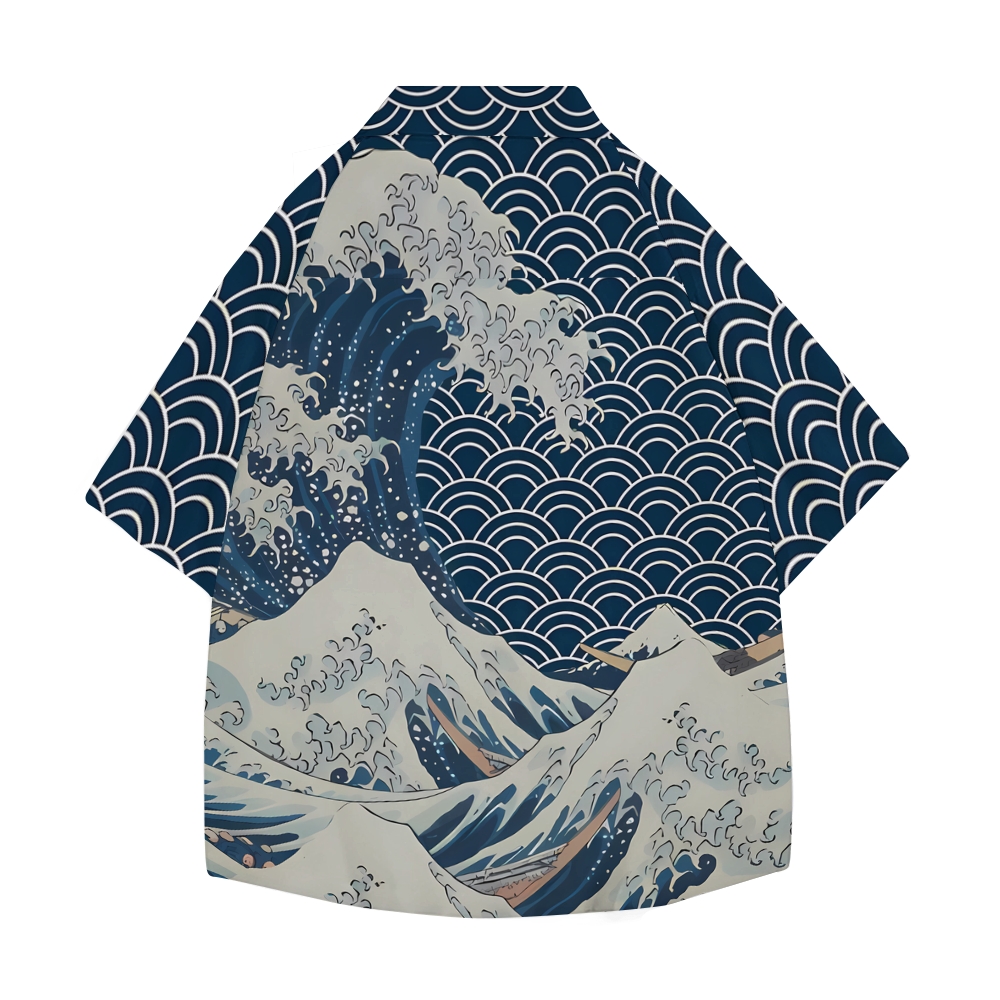 Great Wave Japanese Style Camp Shirt