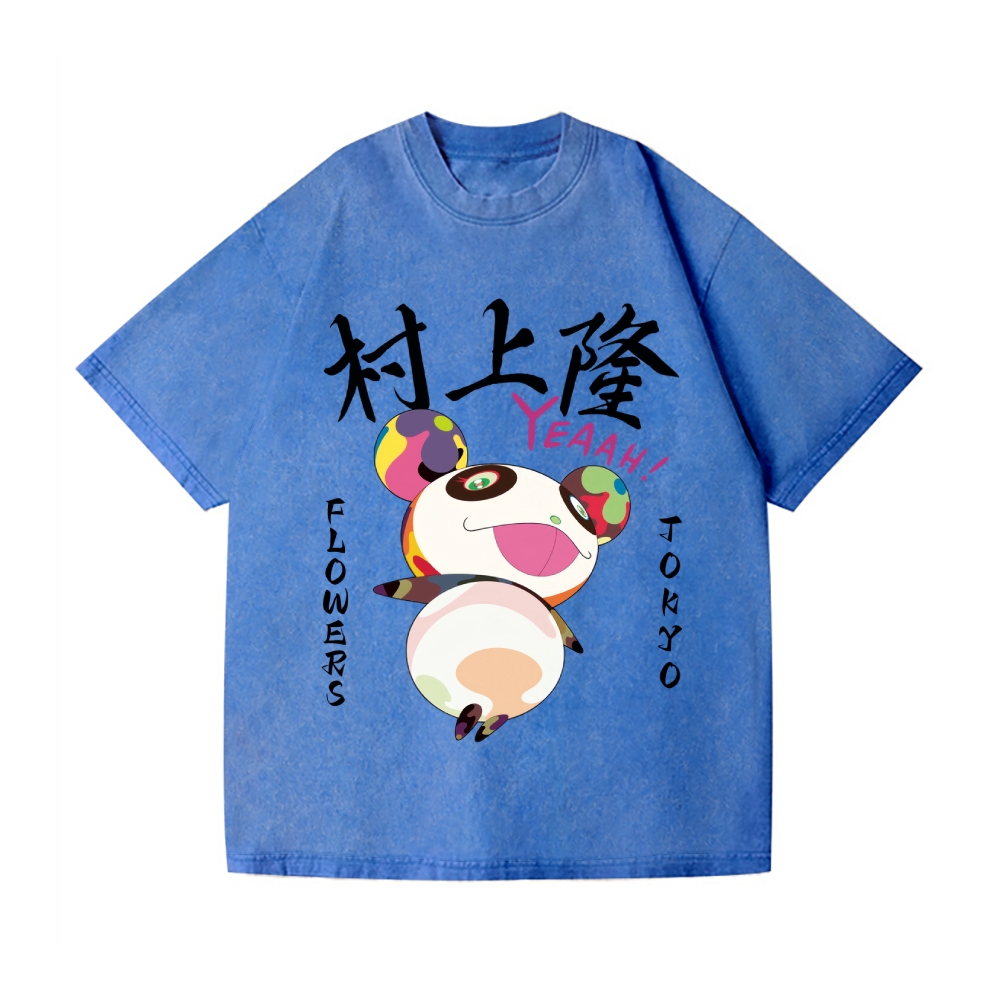 Panda Vintage Wash Japanese Design T-Shirt