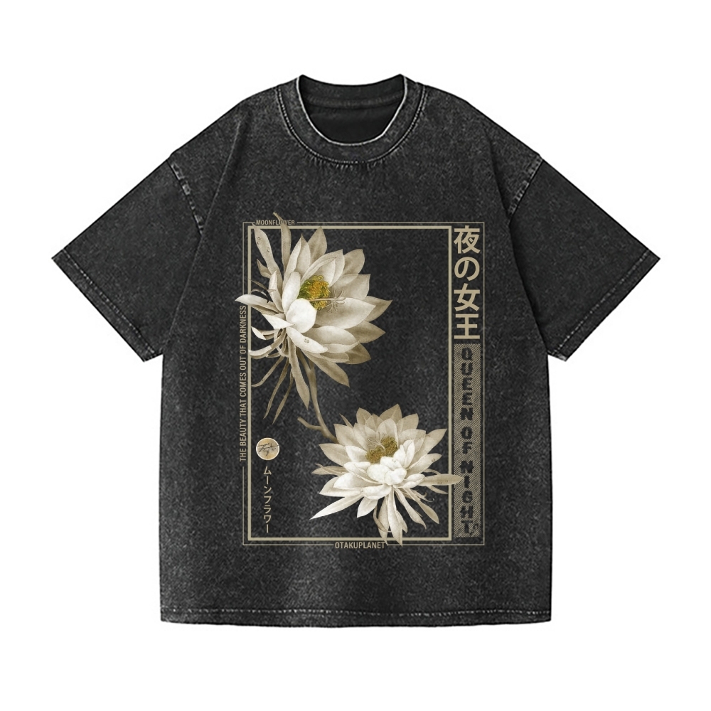 Japanese Epiphyllum Vintage Wash Japanese Design T-Shirt