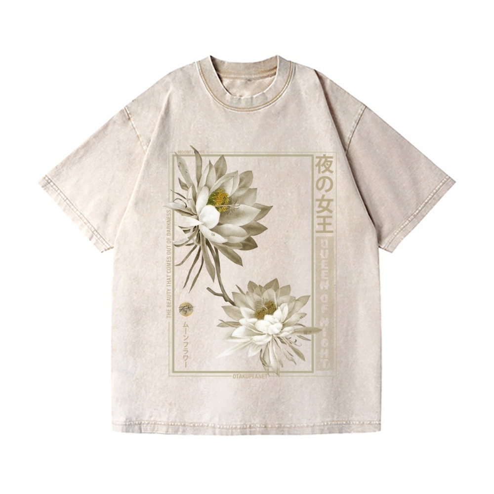Japanese Epiphyllum Vintage Wash Japanese Design T-Shirt