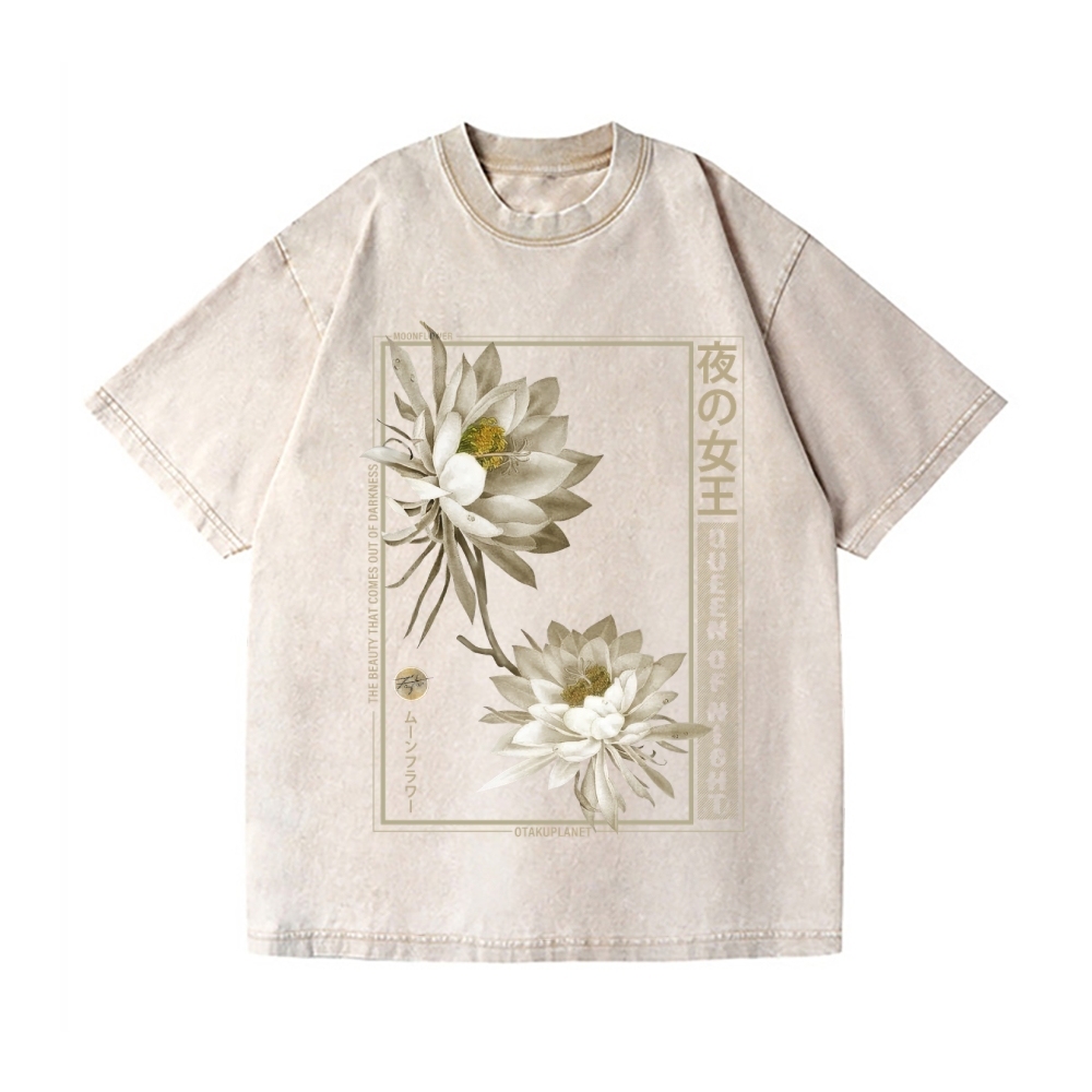 Japanese Epiphyllum Vintage Wash Japanese Design T-Shirt