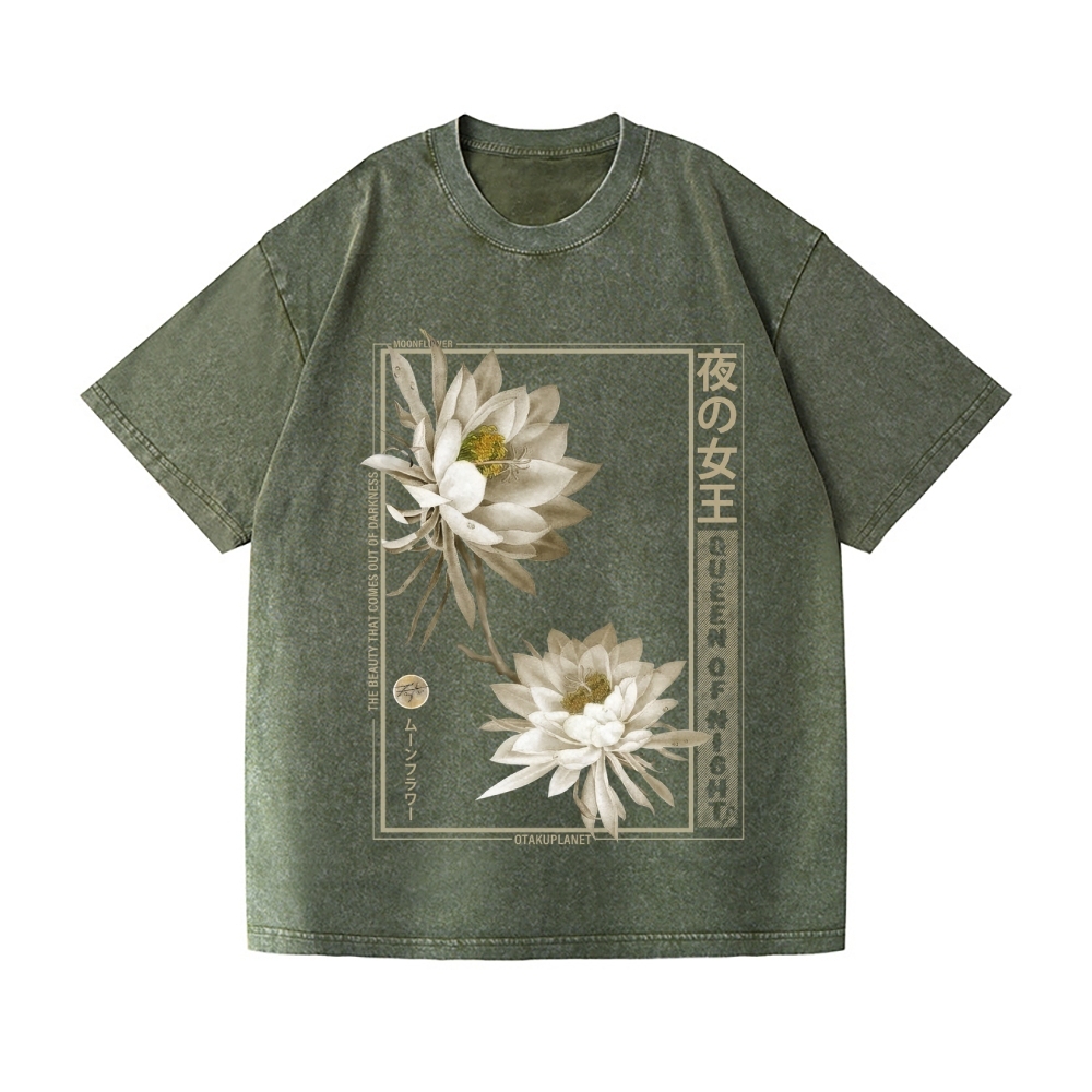 Japanese Epiphyllum Vintage Wash Japanese Design T-Shirt