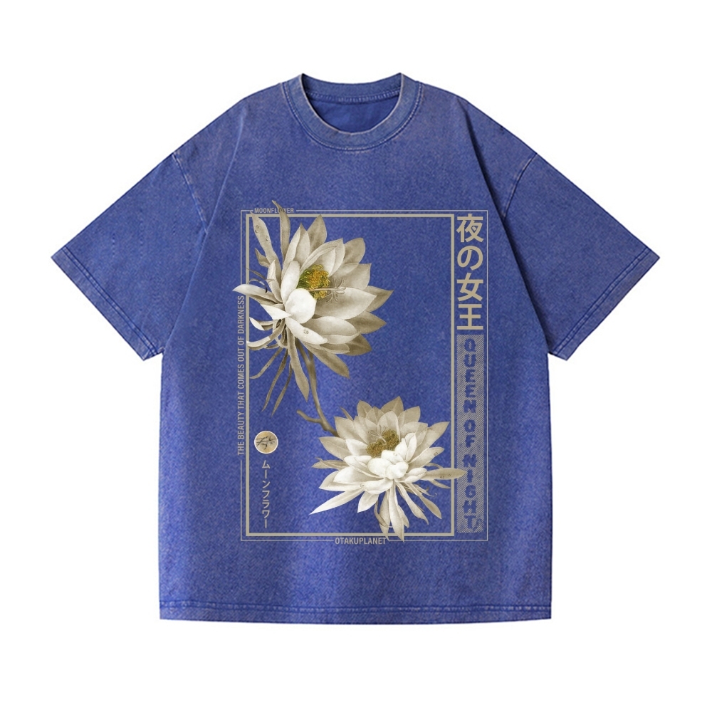 Japanese Epiphyllum Vintage Wash Japanese Design T-Shirt