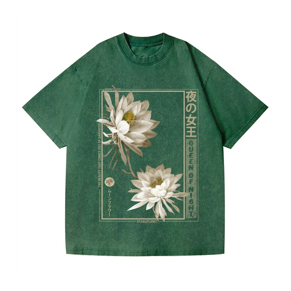 Japanese Epiphyllum Vintage Wash Japanese Design T-Shirt