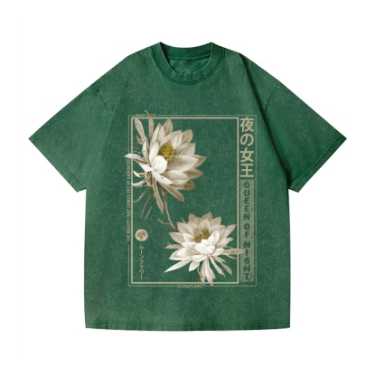 Japanese Epiphyllum Vintage Wash Japanese Design T-Shirt