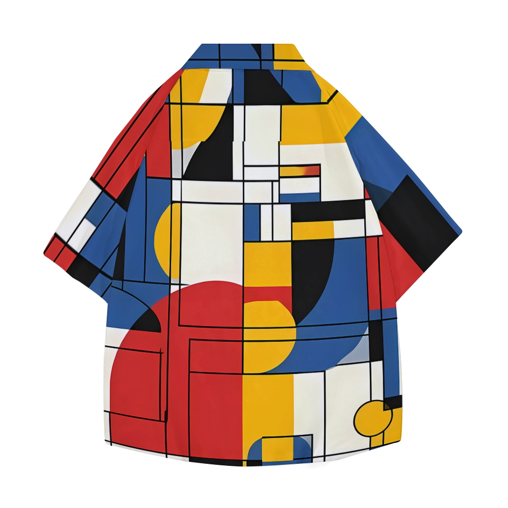 Piet Mondrian Japanese Style Camp Shirt