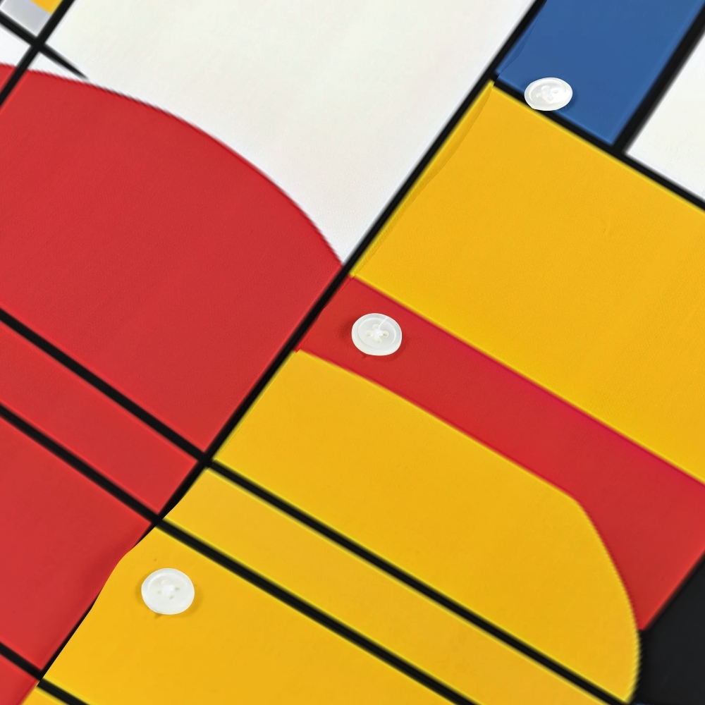 Piet Mondrian Japanese Style Camp Shirt