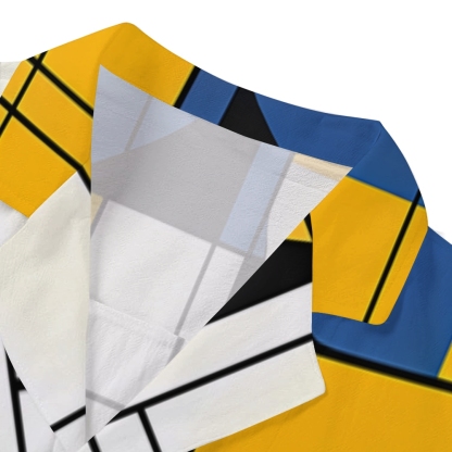 Piet Mondrian Japanese Style Camp Shirt