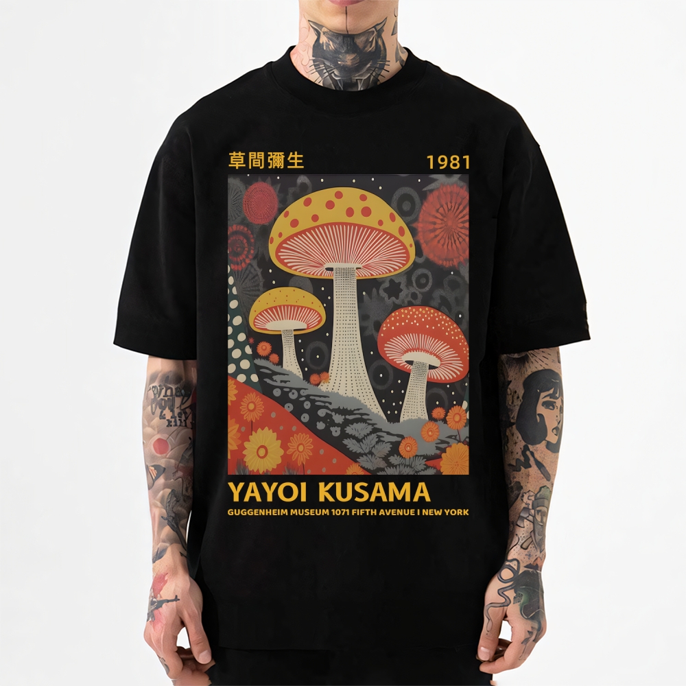 Yayoi Kusama Mushrooms Japanese Style Classic Tee