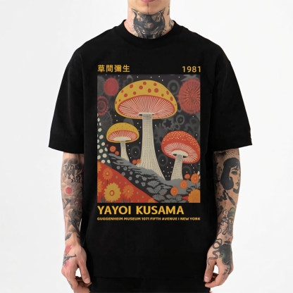 Yayoi Kusama Mushrooms Japanese Style Classic Tee