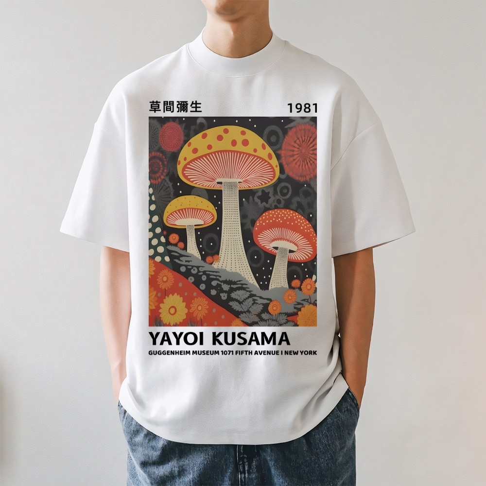 Yayoi Kusama Mushrooms Japanese Style Classic Tee