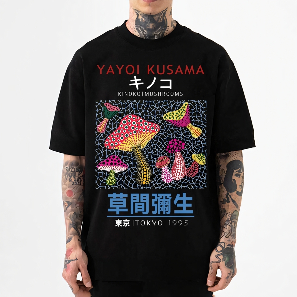 Yayoi Kusama Mushrooms Japanese Style Classic Tee