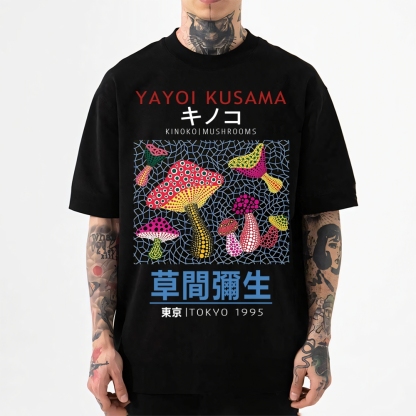 Yayoi Kusama Mushrooms Japanese Style Classic Tee