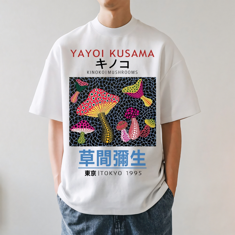 Yayoi Kusama Mushrooms Japanese Style Classic Tee