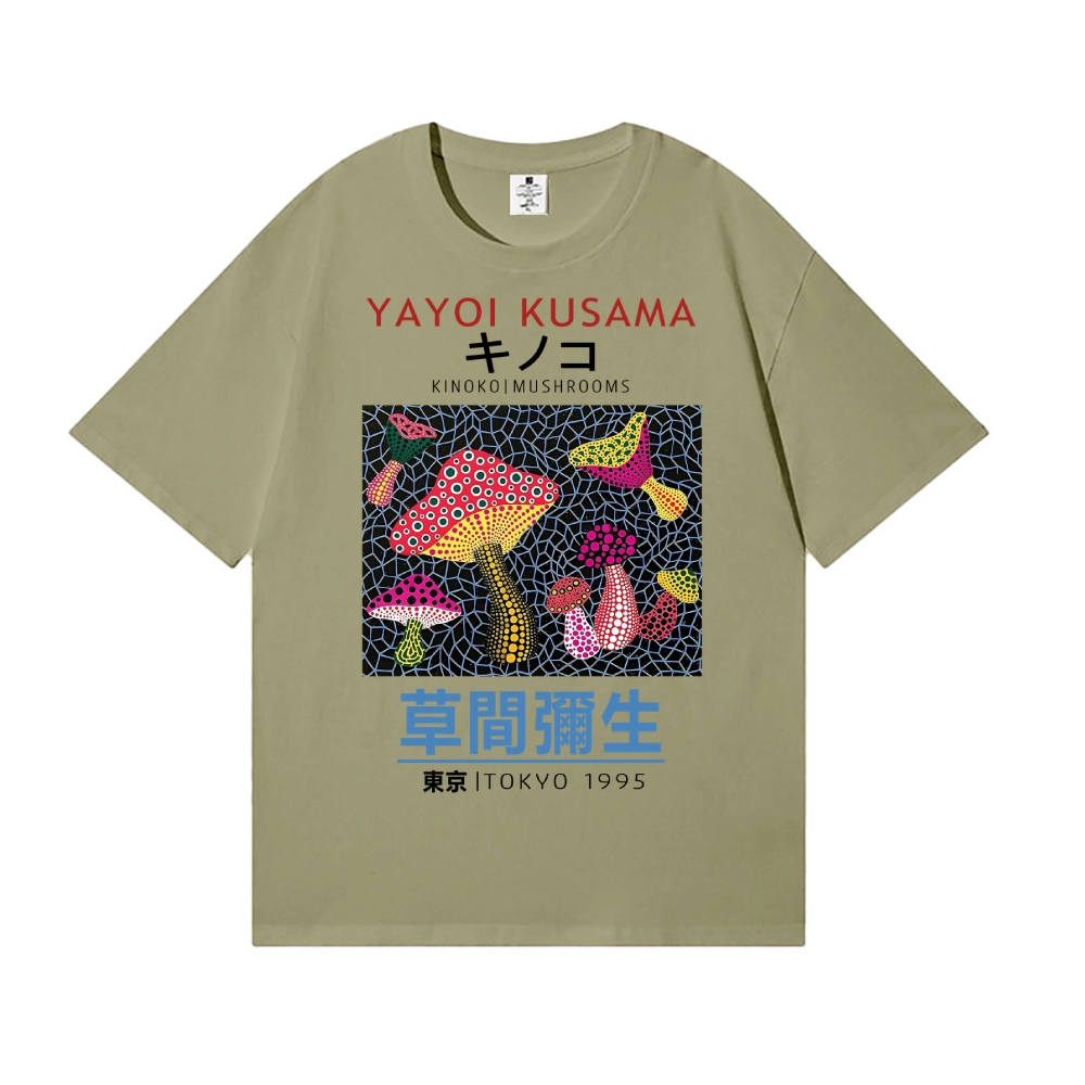 Yayoi Kusama Mushrooms Japanese Style Classic Tee