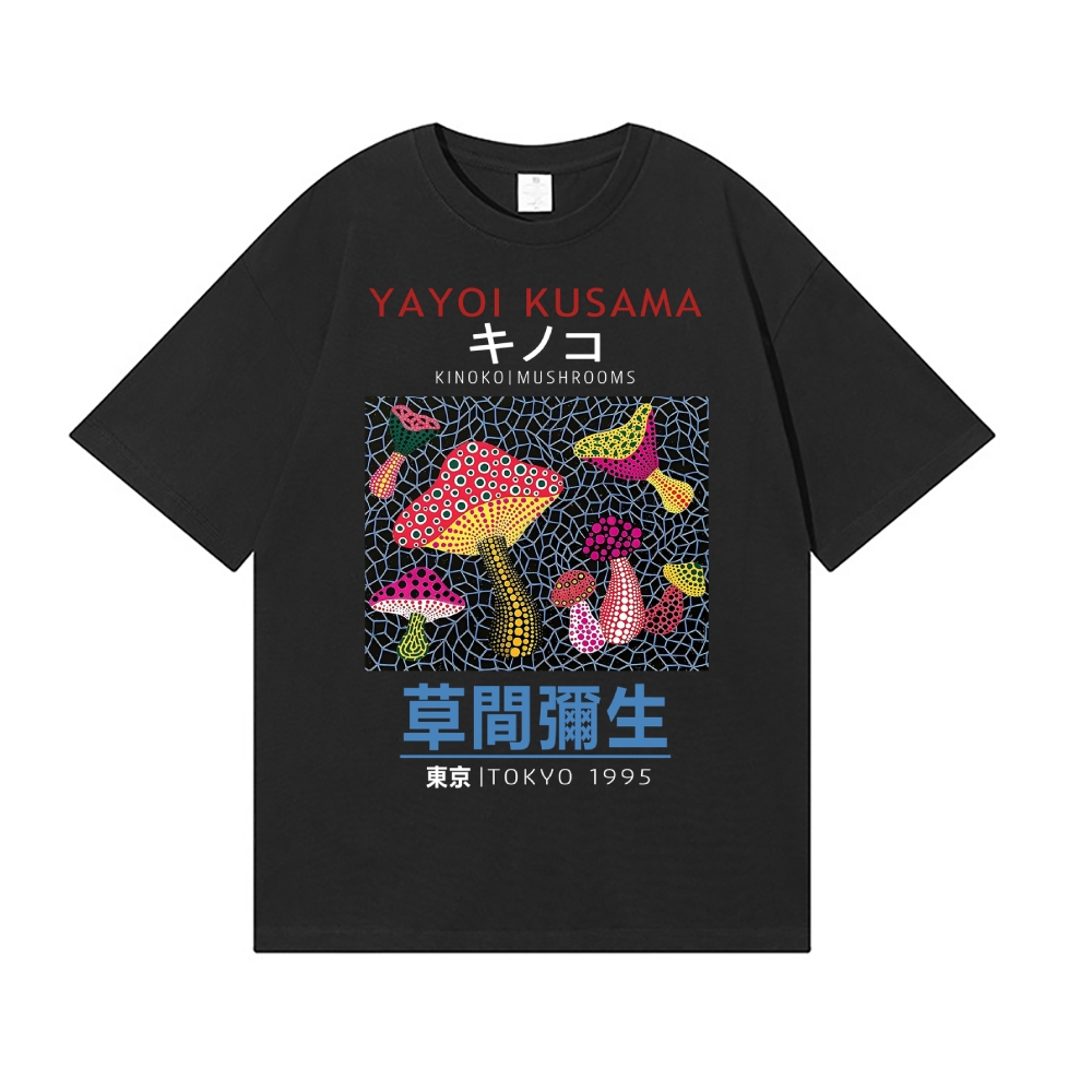 Yayoi Kusama Mushrooms Japanese Style Classic Tee