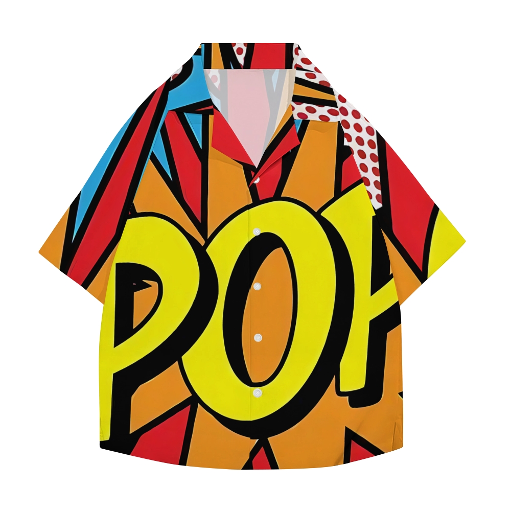 Pop Art Japanese Style Camp Shirt