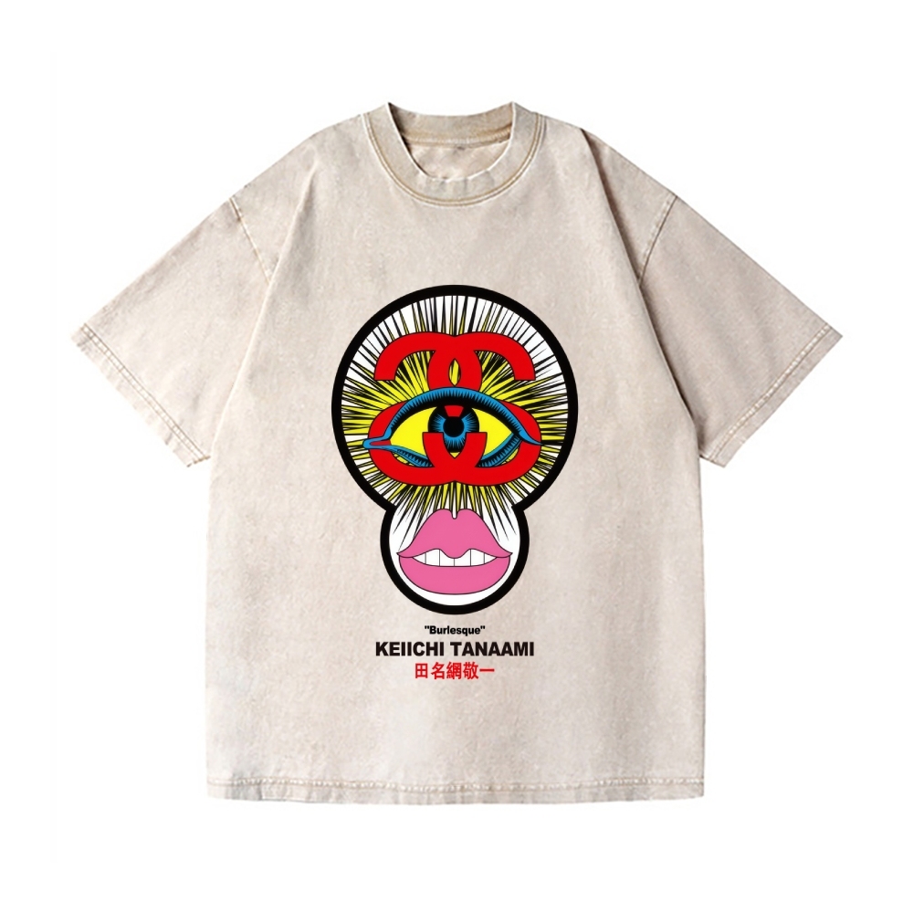 Pop Art Vintage Wash Japanese Design T-Shirt