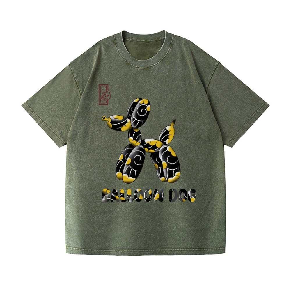 Balloon Dog Vintage Wash Japanese Design T-Shirt