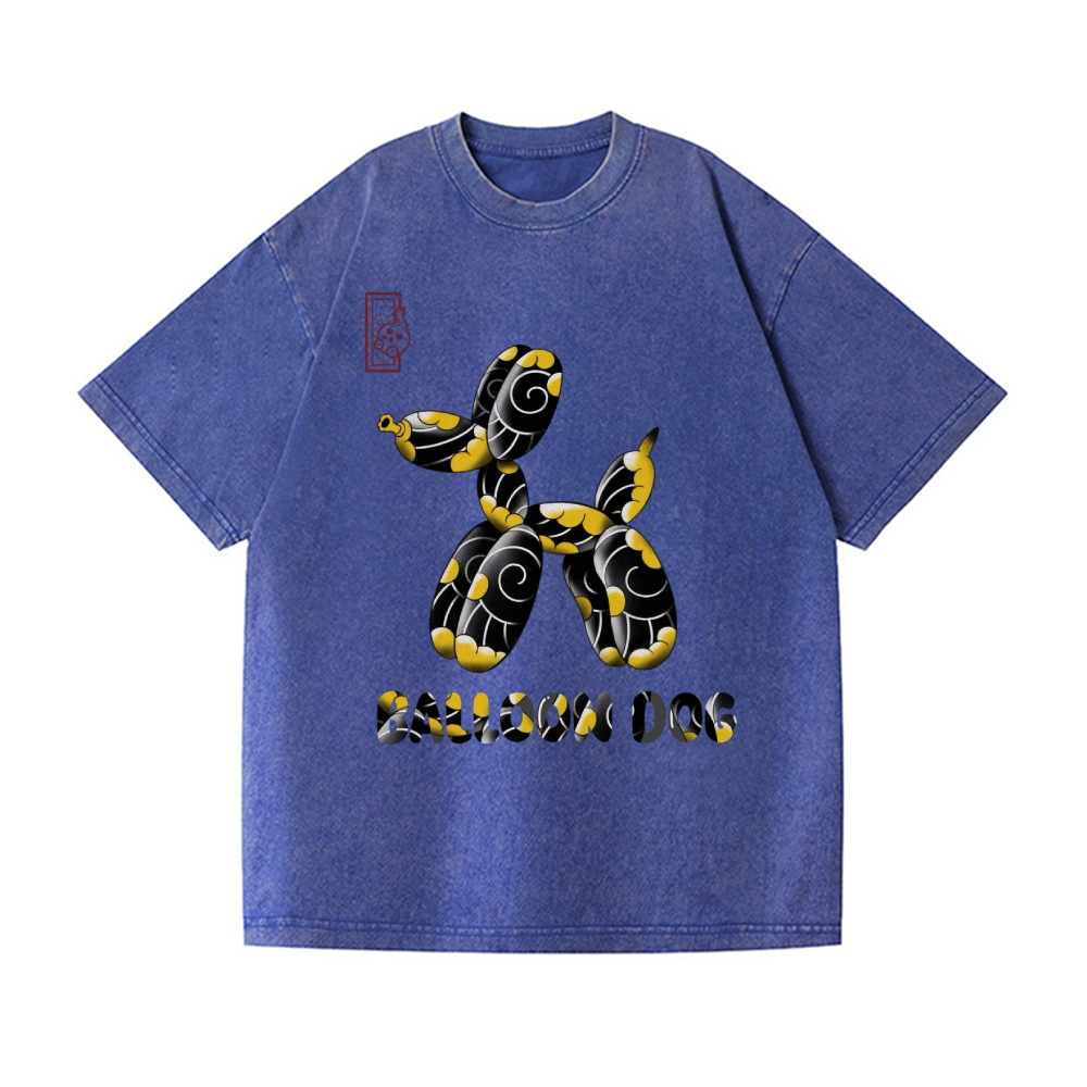 Balloon Dog Vintage Wash Japanese Design T-Shirt