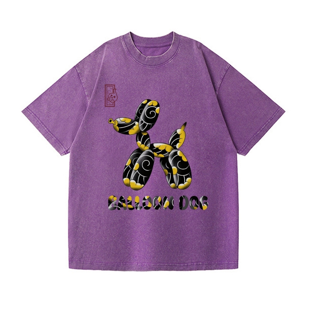 Balloon Dog Vintage Wash Japanese Design T-Shirt