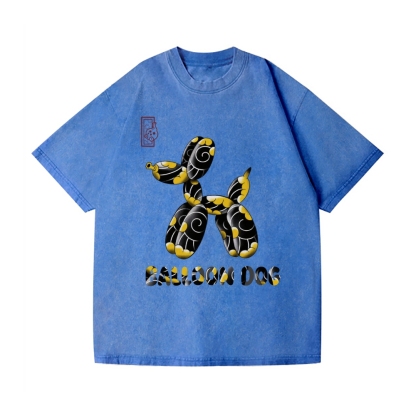 Balloon Dog Vintage Wash Japanese Design T-Shirt
