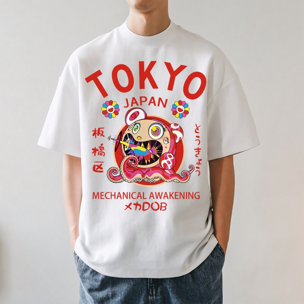 TM Sunflower DOB Octopus Tokyo Japan  Japanese Style Classic Tee