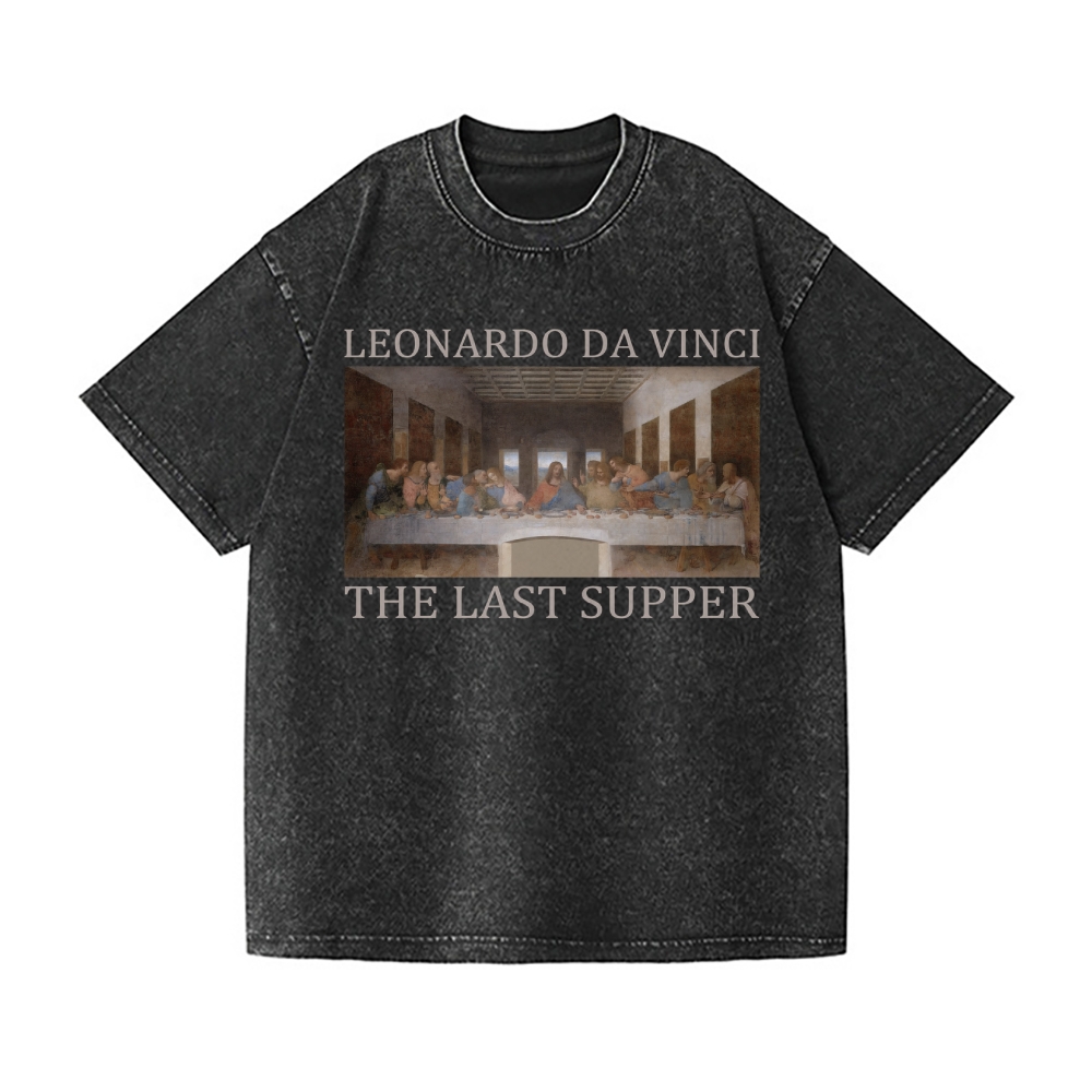 The Last Supper Shirt Leonardo da Vinci Vintage Wash Japanese Design T-Shirt