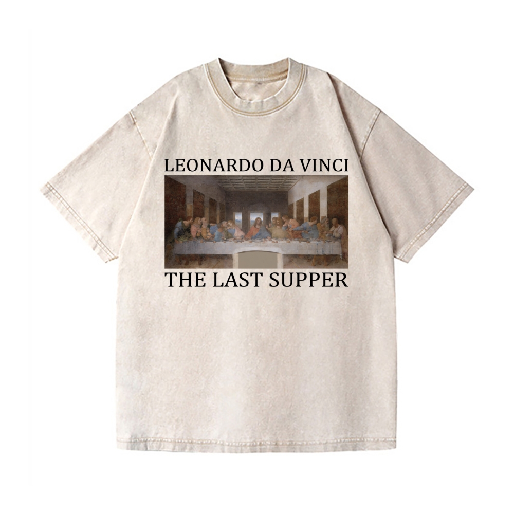 The Last Supper Shirt Leonardo da Vinci Vintage Wash Japanese Design T-Shirt