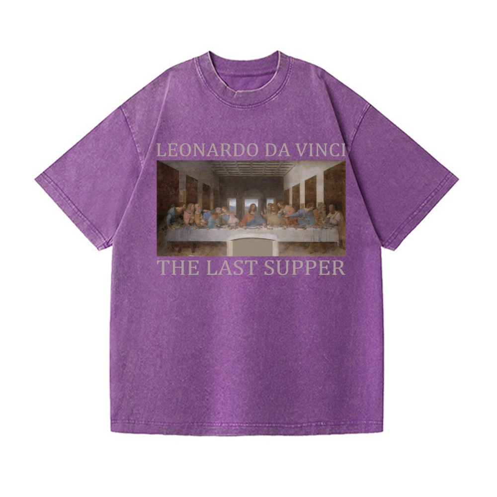 The Last Supper Shirt Leonardo da Vinci Vintage Wash Japanese Design T-Shirt