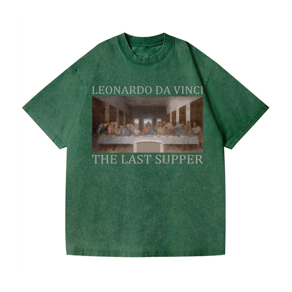 The Last Supper Shirt Leonardo da Vinci Vintage Wash Japanese Design T-Shirt